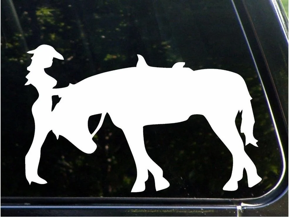 

Cowgirl with Horse Die Cut Decal for Windows, computers, Trucks, Laptops, Etc