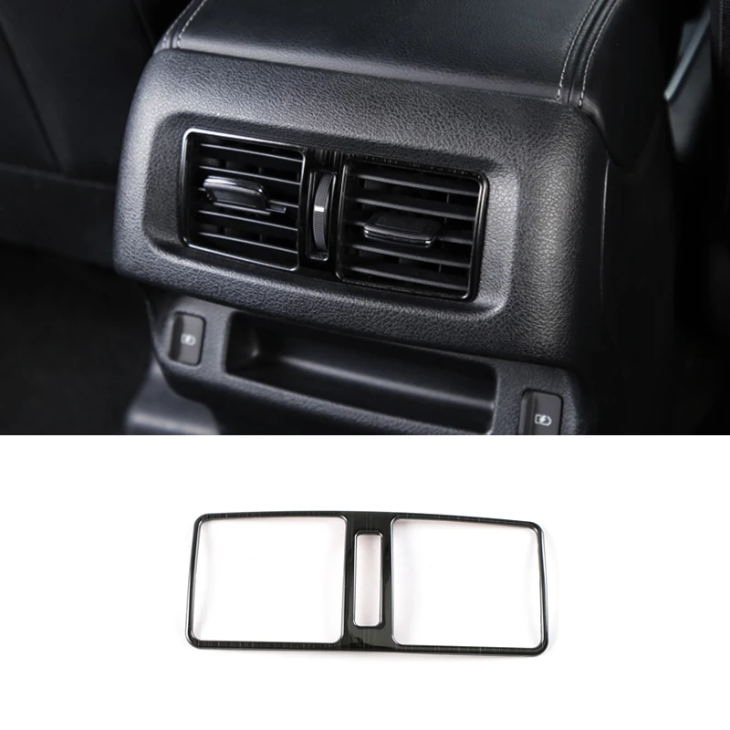 

For Nissan Navara 2017-2020 Stainless Black Car Back Rear Air Condition outlet Vent frame Cover Trim Car Styling accessories