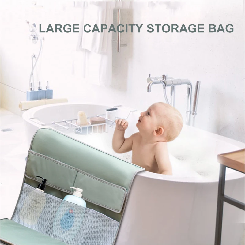 Детский коврик для ванной подушка на коленях нескользящий сумка хранения