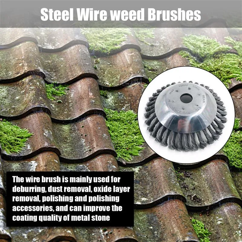 Стальная проволочная круглая садовая щетка для газонокосилки лезвие триммера