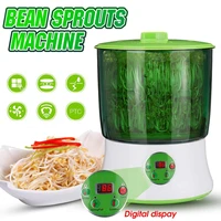 2 layers automatic bean sprouts maker thermostat electric germinator green seeds sprout growth bucket bean bud growing machine