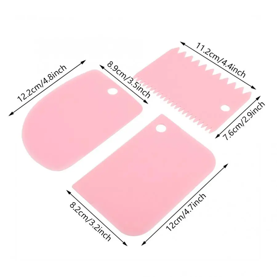 3 шт. скребки для выпечки крема лопатки кондитерские инструменты мягкий скребок