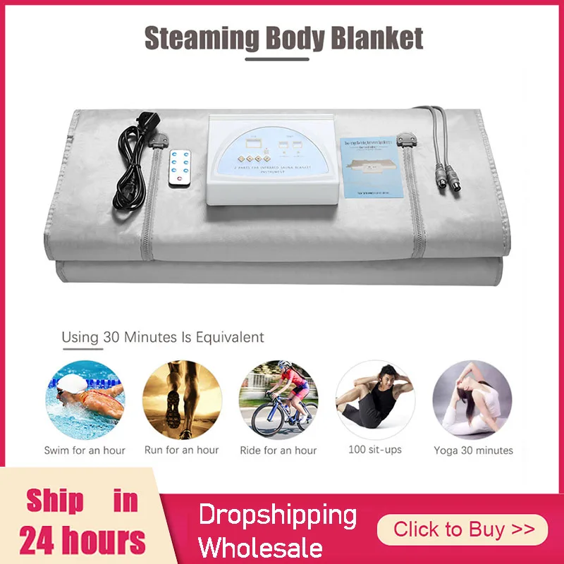 Manta de Sauna Oxford de infrarrojos lejanos (FIR), moldeador corporal para p&eacute;rdida de peso, terapia de desintoxicaci&oacute;n profesional, m&aacute;quina de belleza antiedad-0