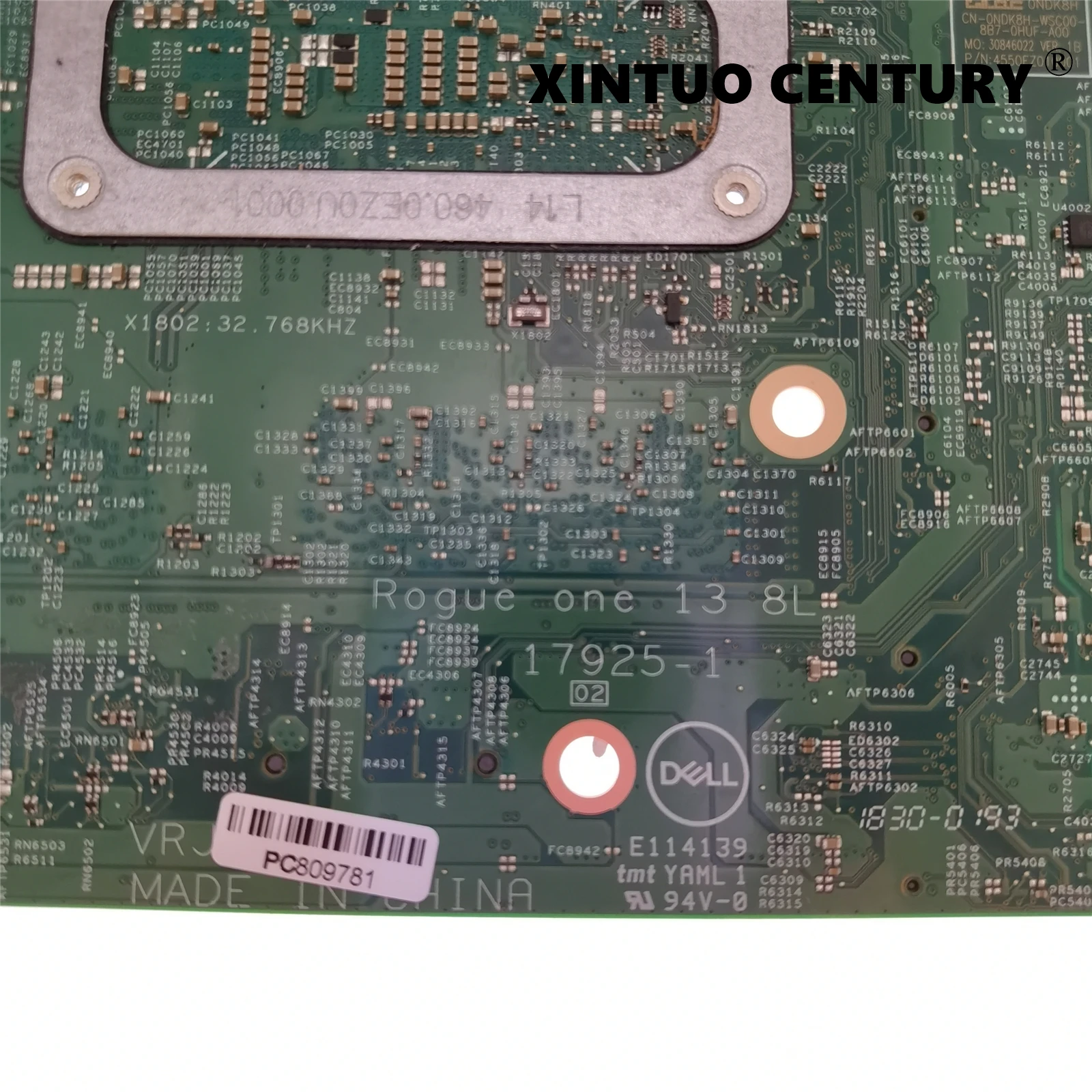 

CN-02CF17 02CF17 2CF17 For Dell Inspiron 13 7386 placa-me do porttil 17925-1 mainboard I5-8265U CPU 100% testado t