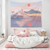 ins korean style beautiful scenery tapestry oil painting sun flower tapestry wall hanging decor home sofa bed living room tapiz