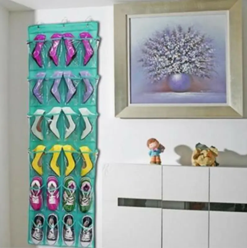Карманный для домашнего использования над дверью обуви пространство висячий