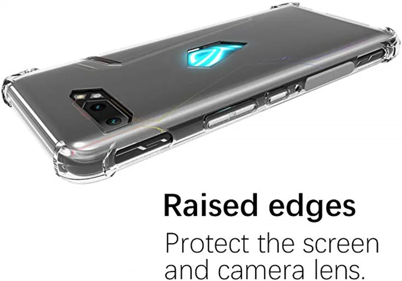 Мягкий прозрачный чехол с подушкой безопасности для телефона Asus ROG Phone II 2 Phone2 ZS660KL