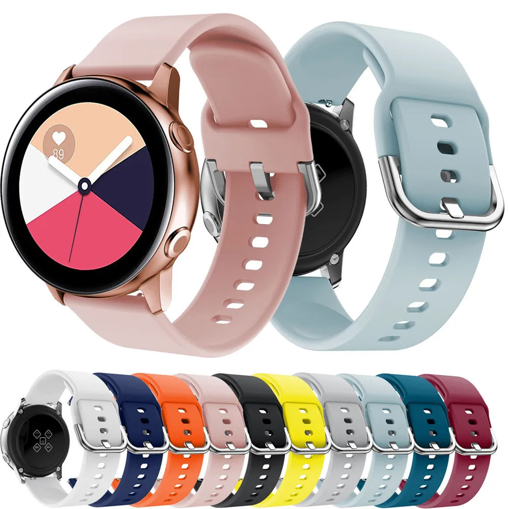 

Ремешок для наручных часов, спортивный браслет для Samsung Gear S2 Galaxy watch active 2 40 мм/44 мм 3 41 мм 42 мм, 20 мм