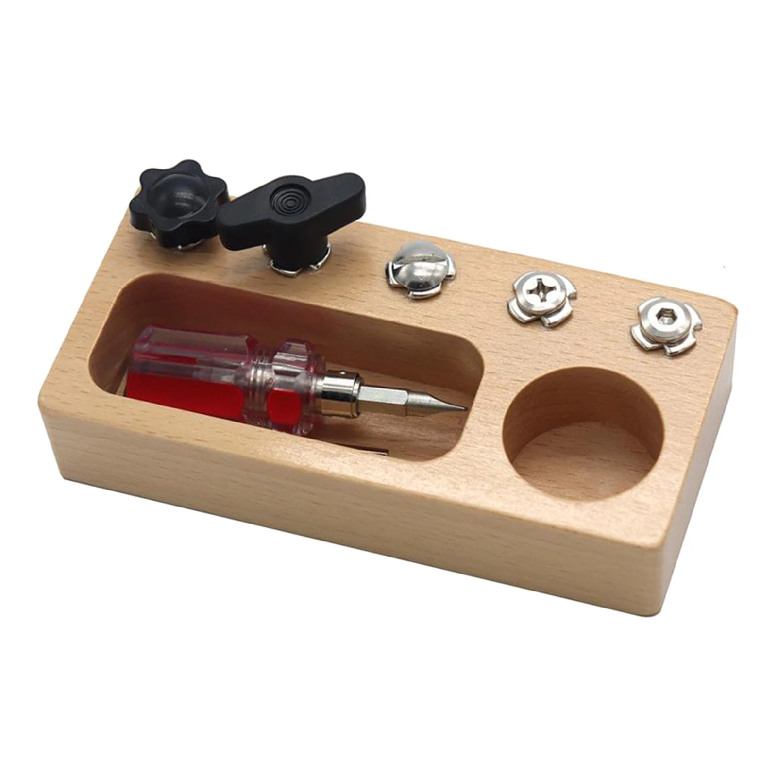 

Набор детских винтовых болтов Монтессори, отвертка, сенсорные игрушки, деревянная развивающая игрушка, базовые навыки, обучающие игрушки