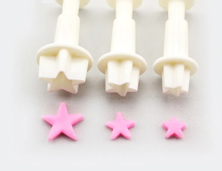 3 шт./компл. формочки для выпечки с изображением звездочек на пружине сахарные