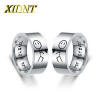 xidnt new fashion 8mm smooth stainless steel couple his always her forever men and women wedding ring jewelry engagement gift