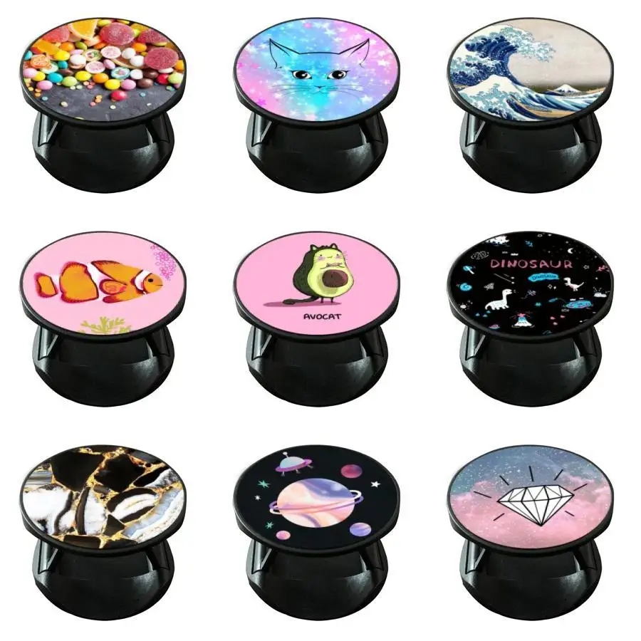 

General Foldable Cell Phone Finger Holder Suporte Celular Carro Accessory Usage For iPhone Xiaomi MI Huawei Samsung LG