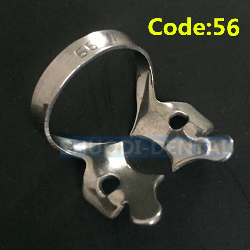 1 piece Code 56 Стоматологический зажим для ухода за полостью рта резиновый держатель для плотины стоматологический резиновый зажим из нержавеющей стали для Отбеливания Зубов Стоматологический инструмент - Цвет: 1 piece Code 56