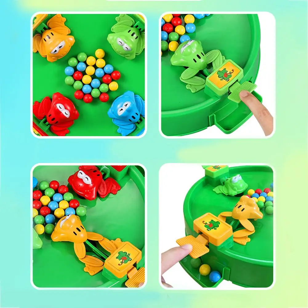 Kids Toys Feed Frog To Eat Peas Toy Puzzle Multi-player Games Desktop Parent-child Interactive For Children Funny Gift 4 | Спорт и