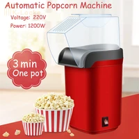 1200w mini home popcorn machine healthy hot air oil free popcorn maker kitchen party travel carry portable popcorn maker eu plug