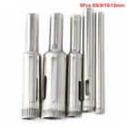 Набор сверл для алмазного отверстия для стекла, керамики, плитки, мрамора, 5 шт.