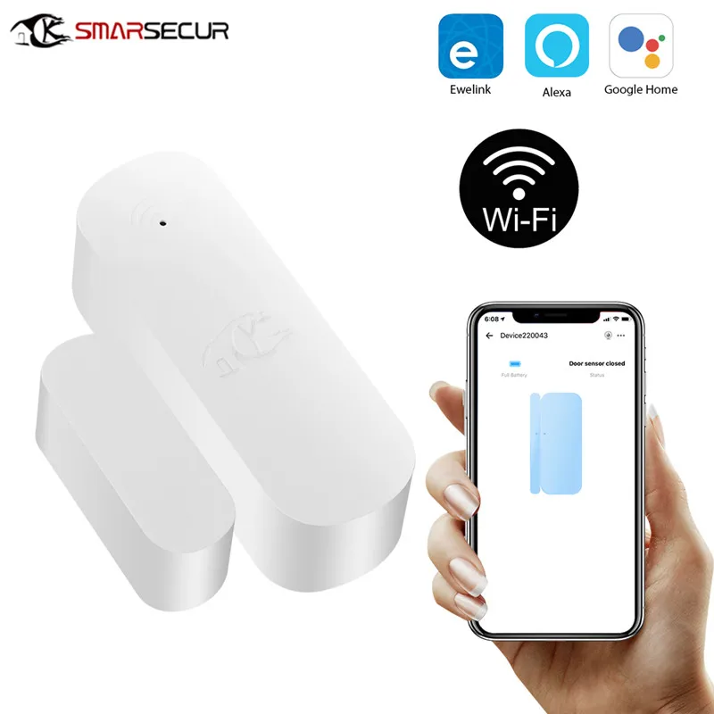 

Yiweilian Smart Home WiFi Door Sensor Alarm Window Open Closed Detectors Magnetic Switch APP Alert Car Garden Security System