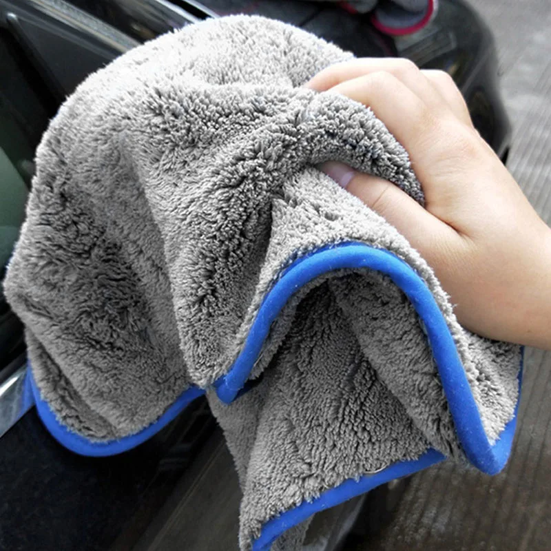 

4pcs Microfiber Waffle Coral Fleece Car Wash Towel Set Absorbent Thick Vehicle Clean Cloth Quick Drying Twist For Auto Detailing