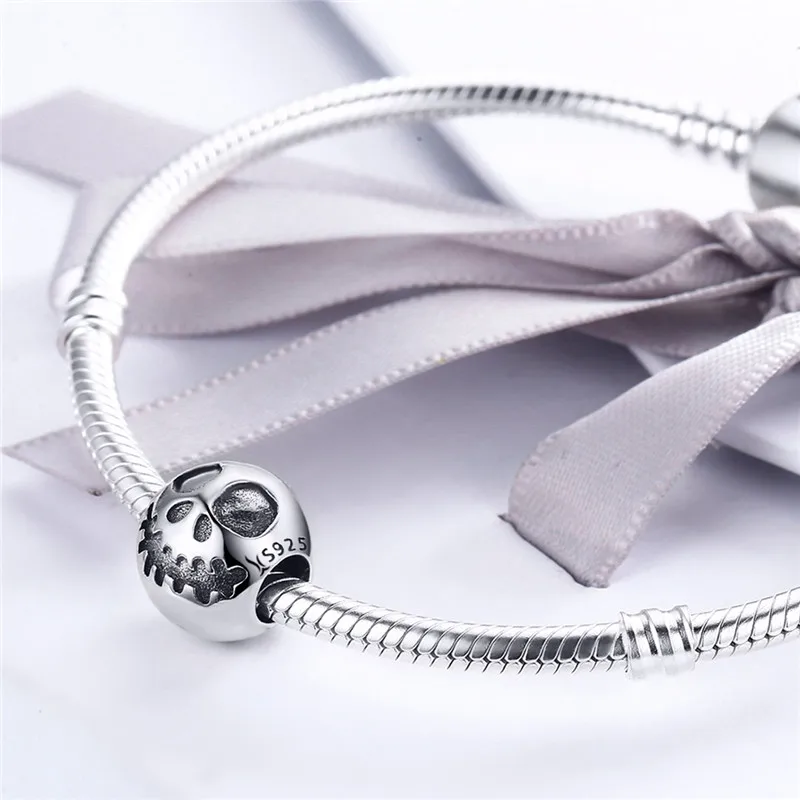 Аутентичные 100% 925 пробы серебряные креативные бусины с изображением лица