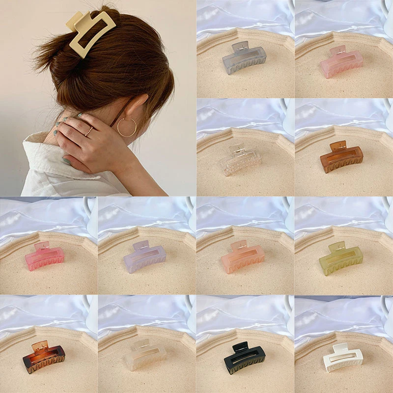 

Korean Style Women Hair Crab Make UP Tool All Match Hair Headwear Fashion Girl Clear Hair Claw Female Barrette