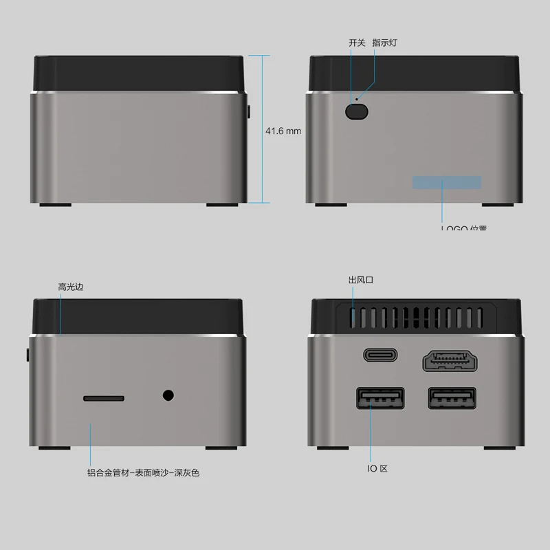 2021 Newest Quad-Core Mini PC J4125 8GB LPDDR4 256GB M.2 SSD 2 4G/5 0G WiFi BT 4 4K 60Hz USB-C | Компьютеры и офис