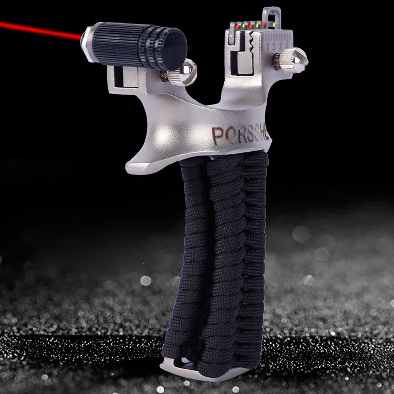 

Big Power Slingshot High Precision Laser Catapult Bow Professional Hunting Accessories Rubber Band For Outdoor Shooting Practice
