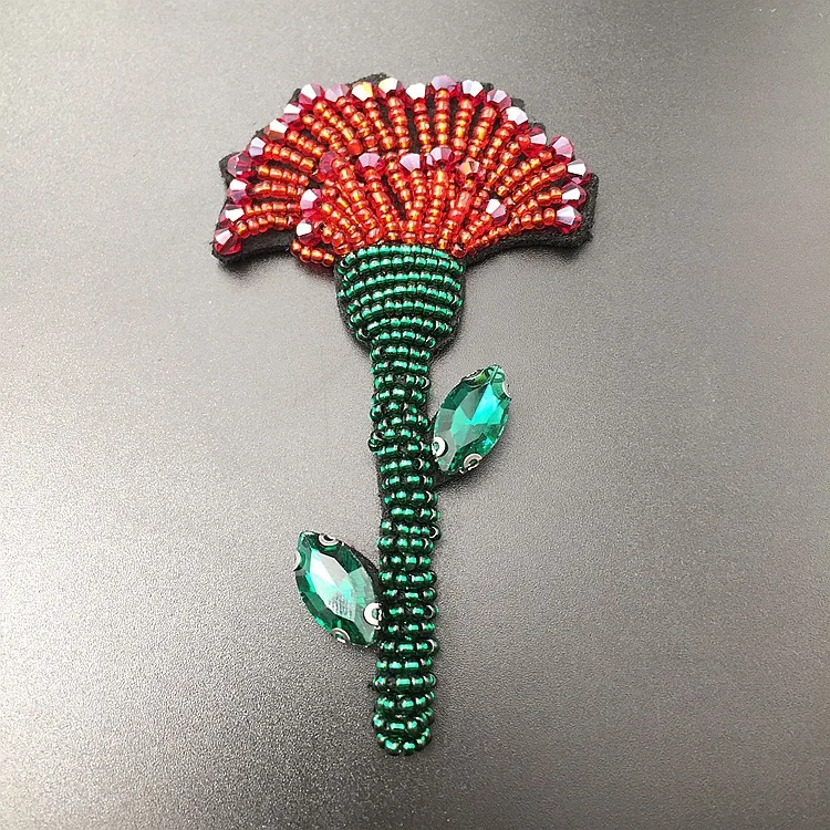 

Factory Spot Heavy Industry Handmade Beaded Crystal Flower hand sewing Patch DIY Ornament Accessories