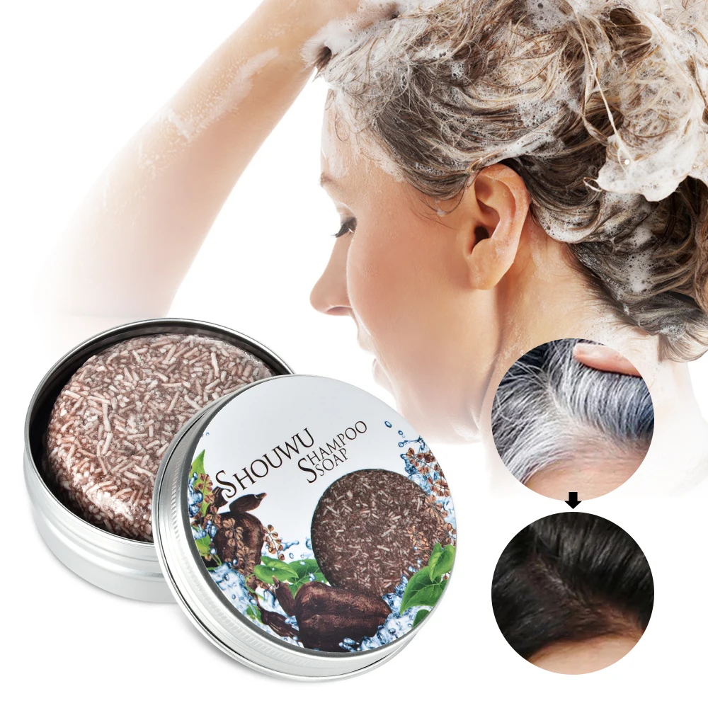 

Polygonum Essence Hair Darkening Shampoo Soap Natural Organic Mild Formula Hair Shampoo Gray Hair Reverse Anti Loss Hair Care