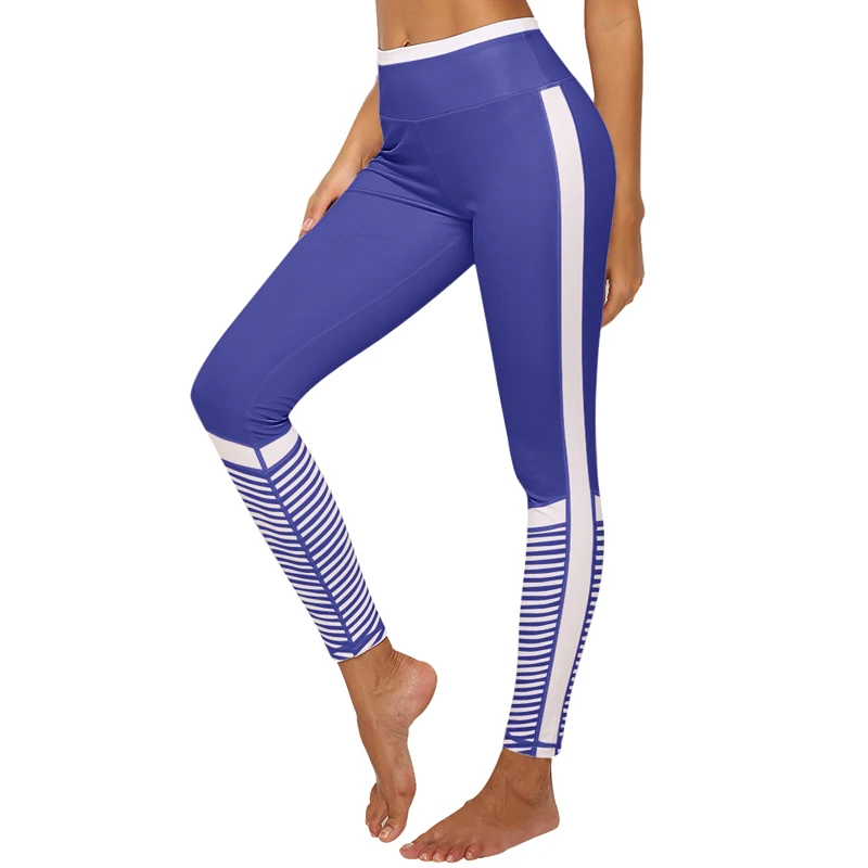 Синий Sale High Waist Sports Leggings Fitness Push Up Yoga Pants Women Tummy Control Running Tights Workout Gym Seamless Leggings New - Цвет: Синий