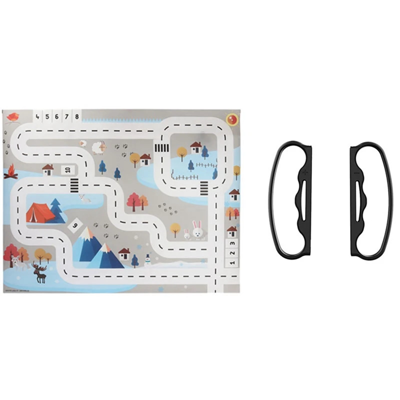 

Toy Car Mat Map Children's Play Area Rug Pad With Left/Right Boxing Fitness Gaming Handle