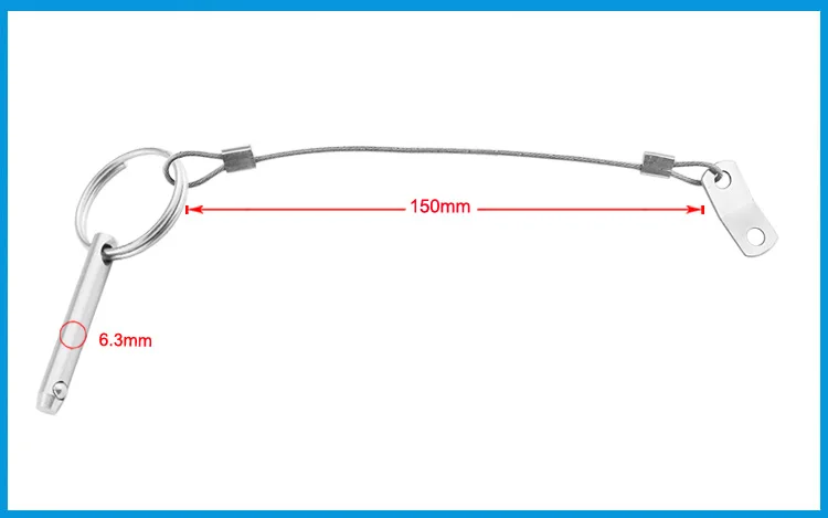 Быстроразъемный штифт из нержавеющей стали 316 для лодки 2 шт. | Спорт и развлечения - Фото №1