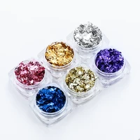 hot 2boxes diy handmade crystal epoxy jewelry accessories filler resin imitation gold blue powder broken gold silver foil 3ml