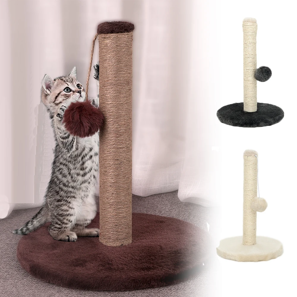 

Pet Toy Sisal Cat Scratching Post for Cats Kitten Climbing Post Jumping Tower Toy with Ball Bite-resistant Protecting Furniture