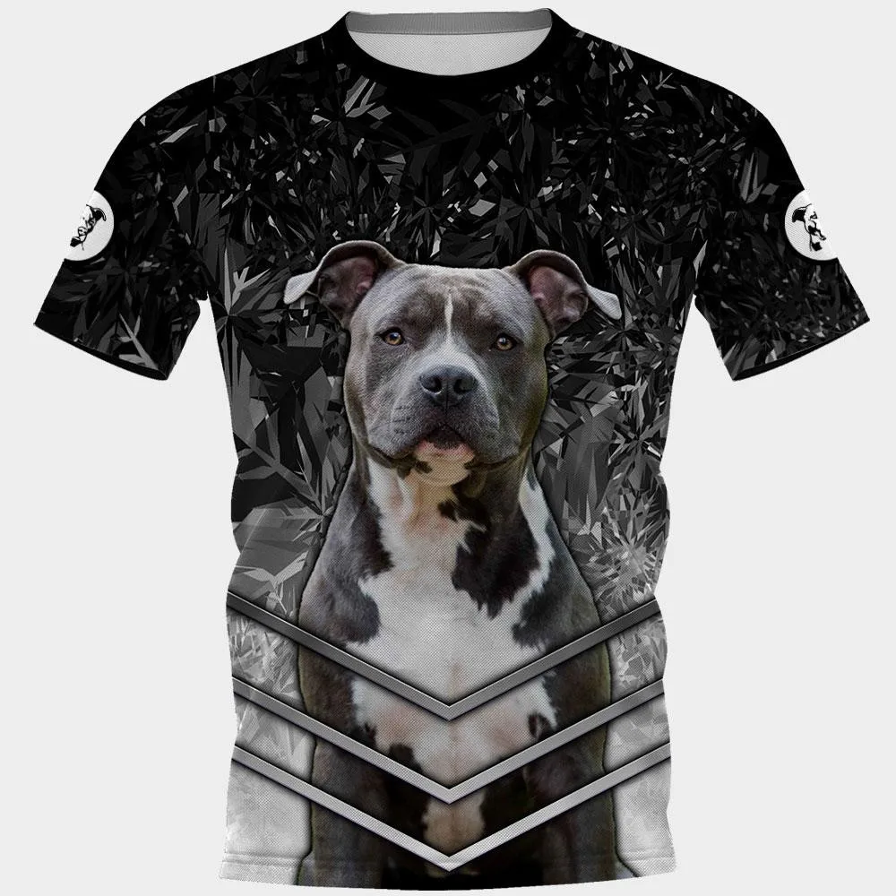 Футболки CLOOCL с животными 3D рисунок животных калейдоскоп собаки AMSTAFF пуловеры