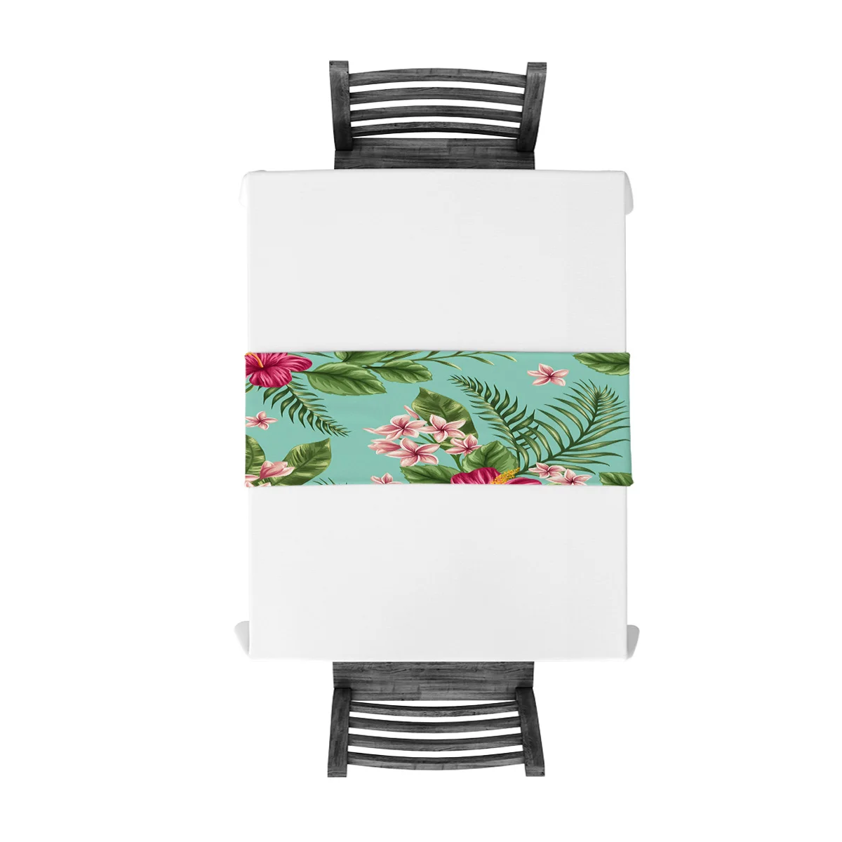 Цветочные тропические растения скатерти Винтажная настольная дорожка для