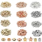 200 шт., свободные акриловые зеркальные бусины, 3, 4, 6, 7 мм, золотистые круглые плоские зеркальные бусины для изготовления ювелирных изделий своими руками, браслетов