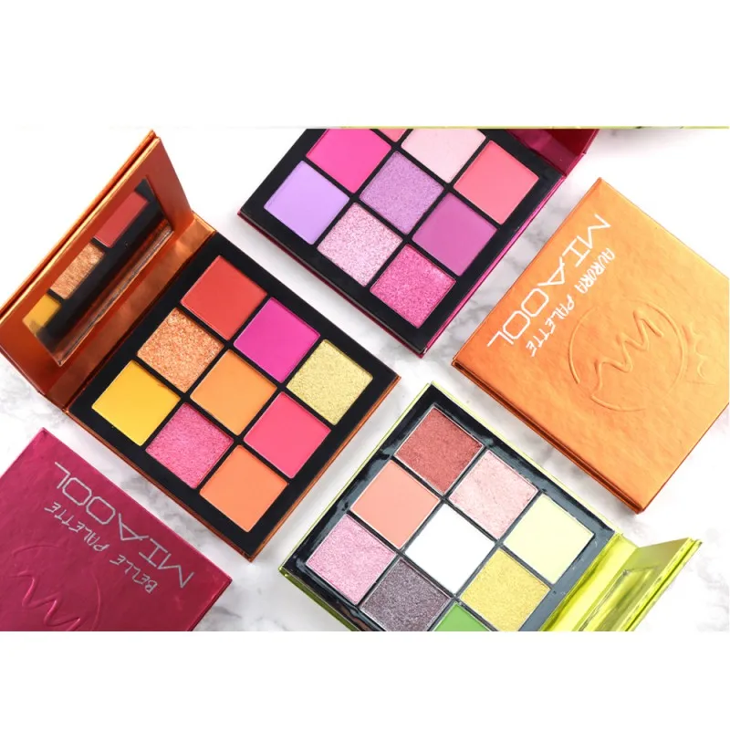 9 цветов светящиеся флуоресцентные блестки палитра теней для век мерцающие яркие