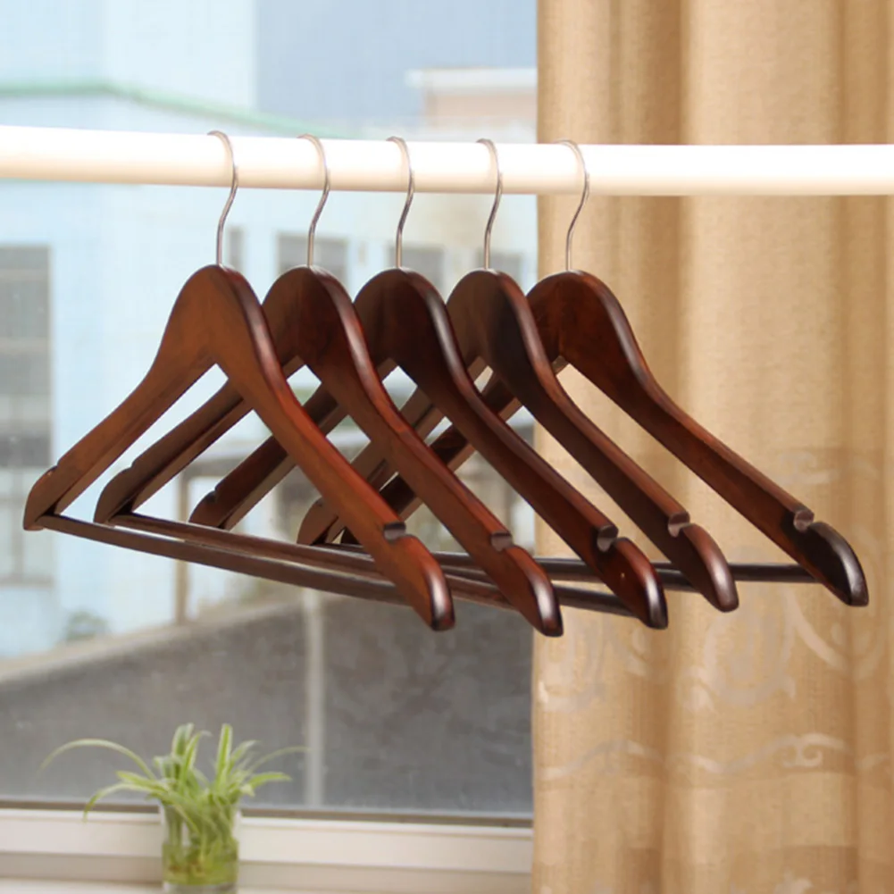 5 шт. брюк бар деревянные вешалки для одежды костюм джинсы пальто рубашки