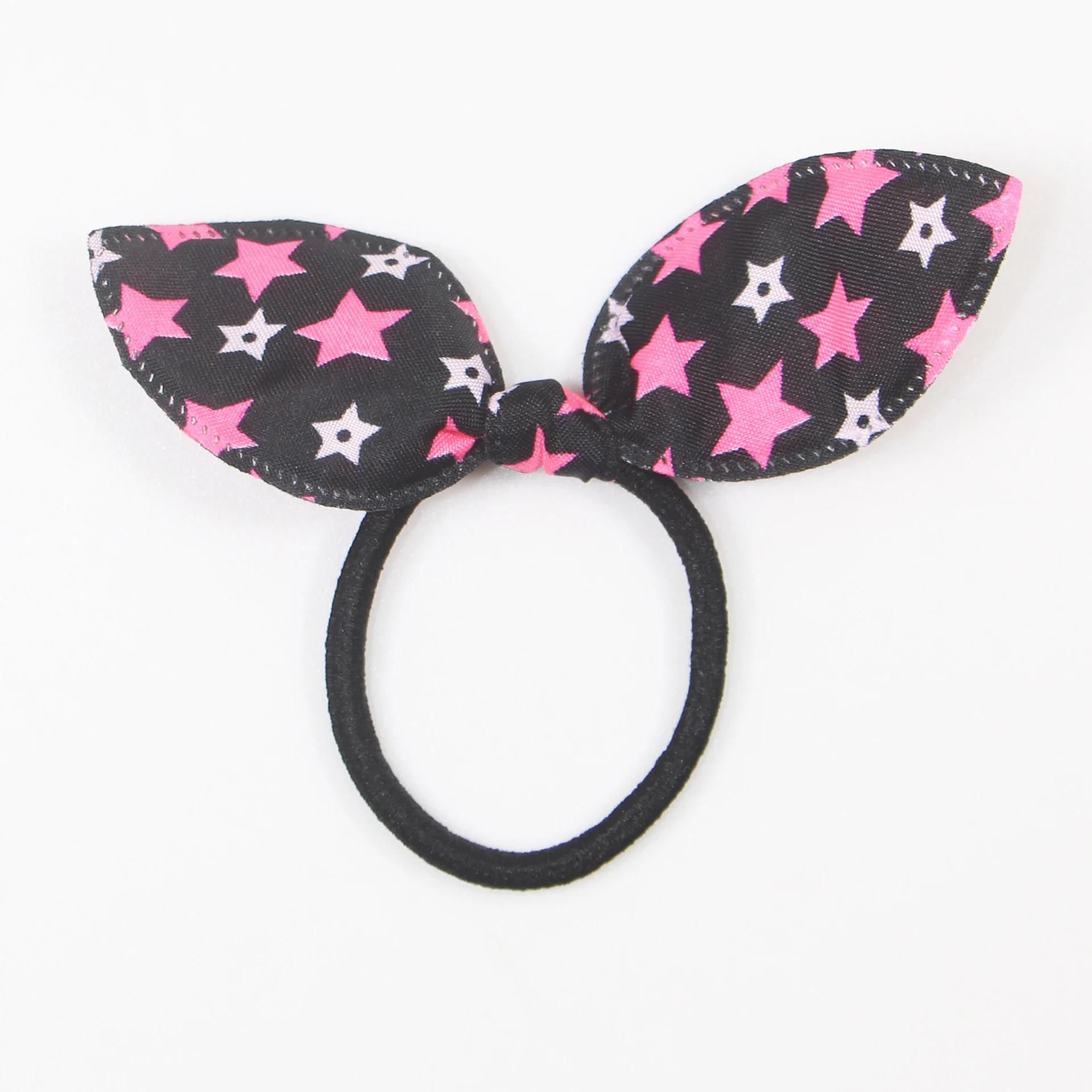 100 шт. милые резинки для волос с кроличьими ушками полосатые эластичные повязки в