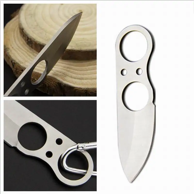 

Mini Outdoor Camp 2 Eyelet Self-defense Stainless Steel Pocket Knife EDC Tool