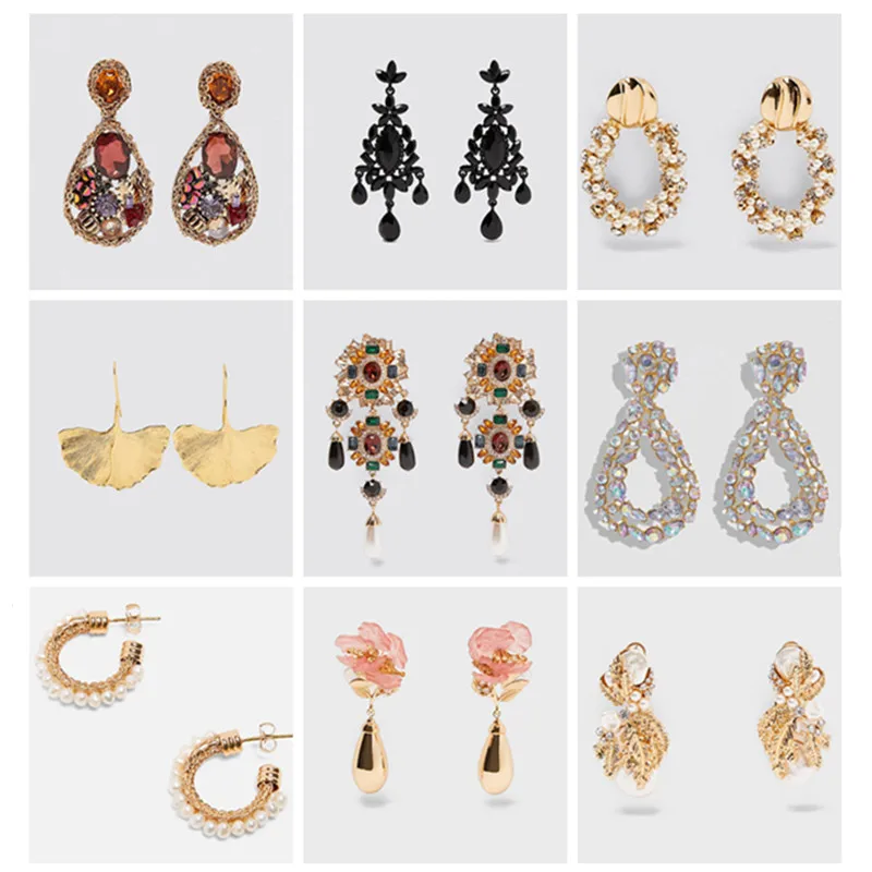 Серьги подвески Best Lady в богемном стиле с кристаллами ZA для женщин свадебные