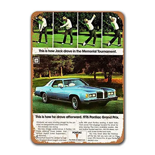 

1976 Pontiac Grand Prix Wall Decor Restaurant Pub Dorm Bar Poster Home Tin Signs Cars Metal Vintage 12x16 inches