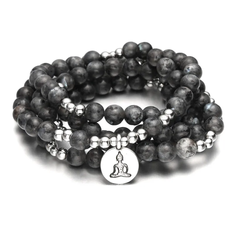 Мала-Йога браслеты Будда лотос жизнь дерево OM из 108 жемчужин браслет для женщин и