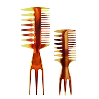 american retro fashion pomade cream big back head shape three purpose fork comb hair salon hairdressing tools