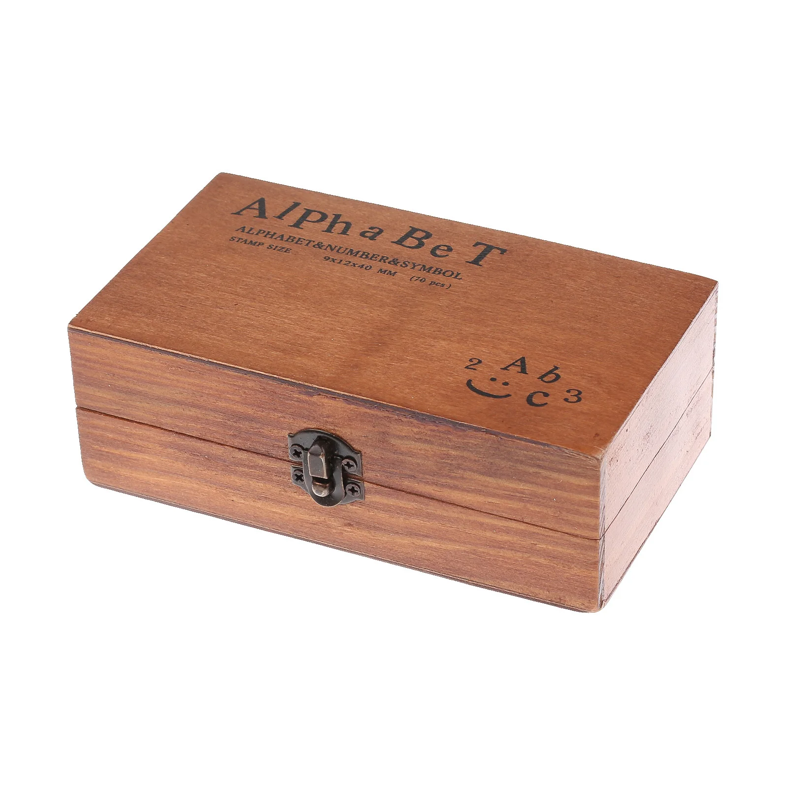 

70 Pcs DIY Seal Letter Alphabet Stamp Vintage Wooden Digital Letters Seal Set Standardized Stamps English With Storage Box