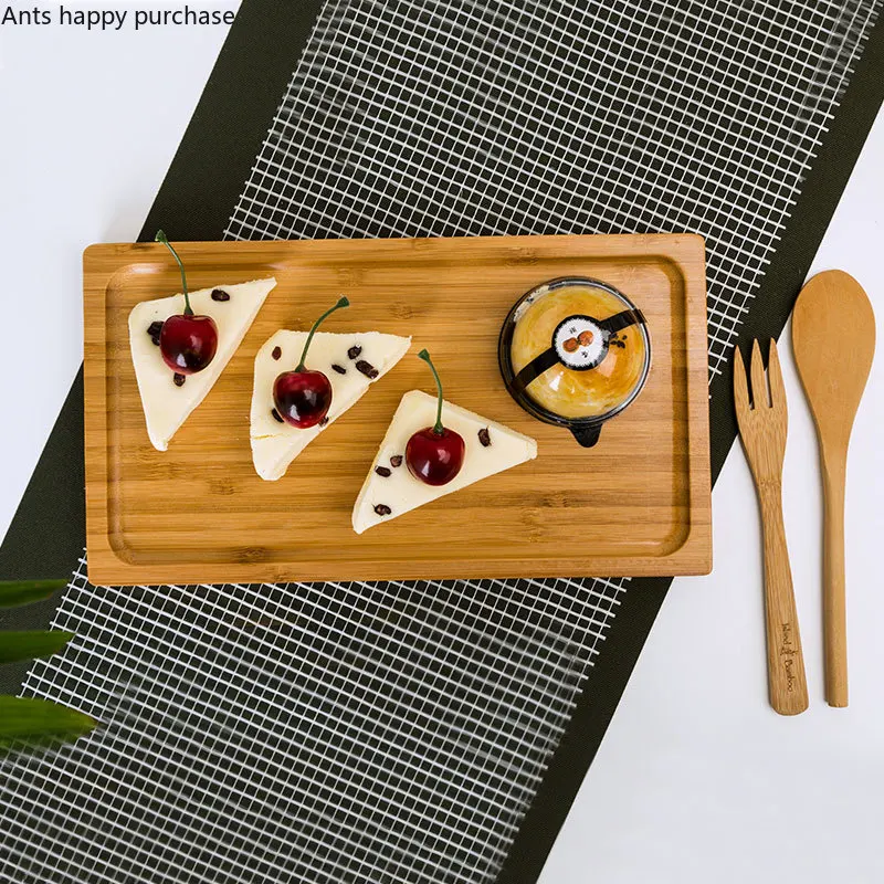 Китайский бамбуковый прямоугольный поднос для хранения бытовой чая гостиницы KTV