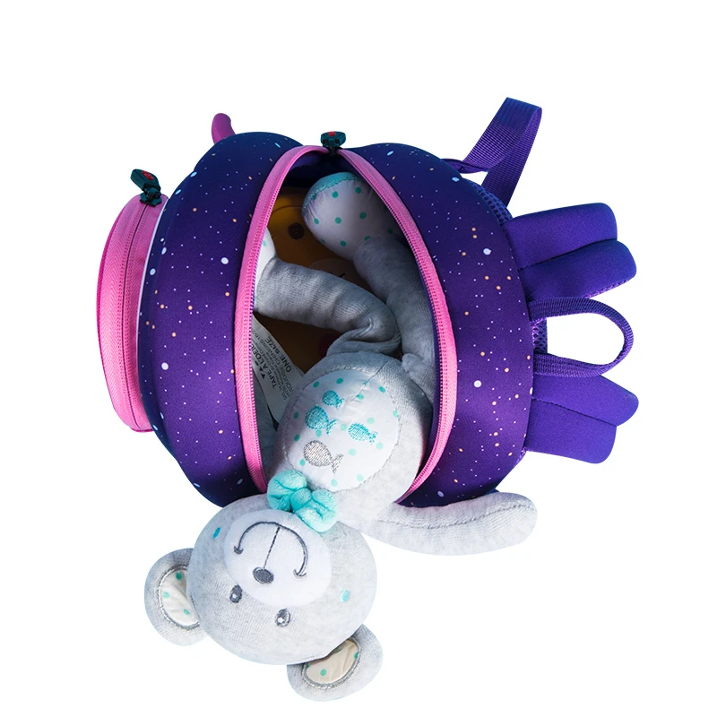 3D Children Creative Rocket School bags Cute Anti-lost Children's Backpack Schoolbag for Toddler Boys Girls Baby Small Bags