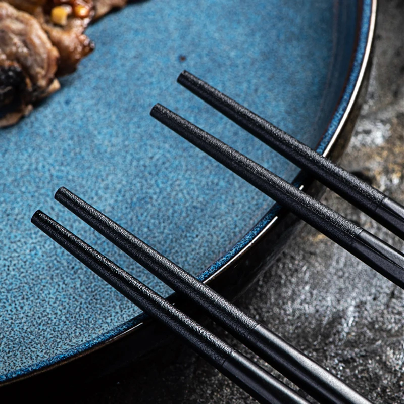 1 пара японских палочек для еды Нескользящие палочки из сплава суши китайские