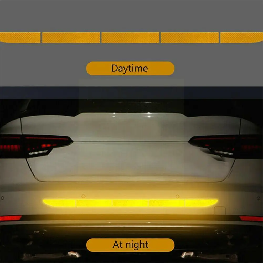 

Safty Car Reflective Tape Stickers Exterior Warning Trunk Traceless Accessories Auto Car Protective Tape Sticker Reflect St B1P0