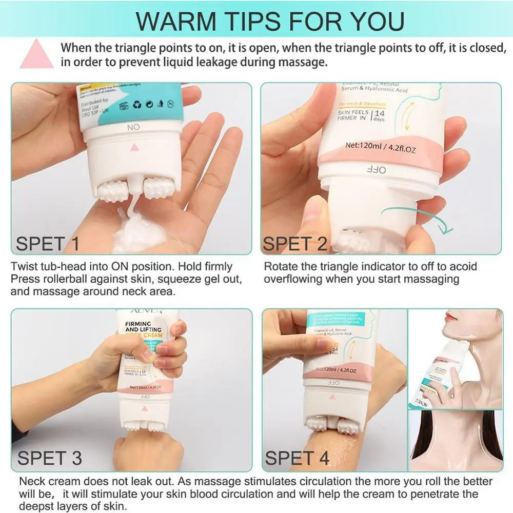 

Wheel Vitamin C E Hydrating Shrink pores Neck Cream Moisturizing Fade Lines Nourish Double Care Chin Delicate Reduce Fine S K6B6